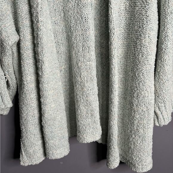 J. Jill Light Green Chunky Knit Open Cardigan Size Medium - Picture 3 of 7